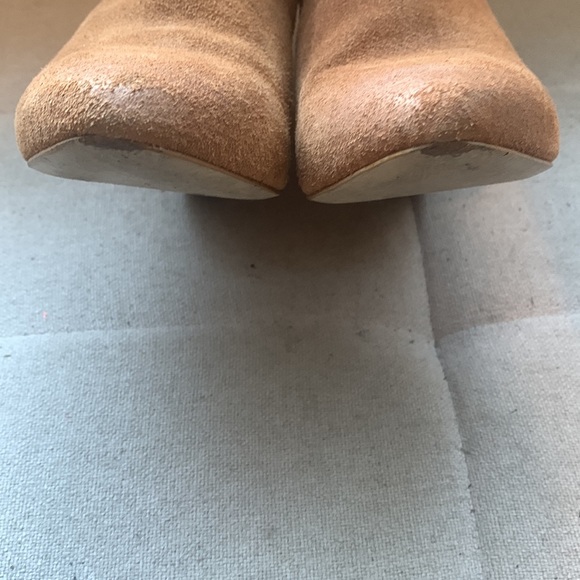 Pelle Moda Women's Brown Suede Side Zip Booties with Chunky Heel Size 9 - Picture 11 of 16